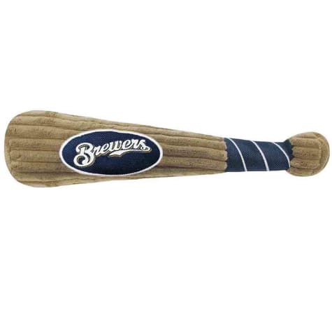 Pets First Milwaukee Brewers Bat Toy for Dogs