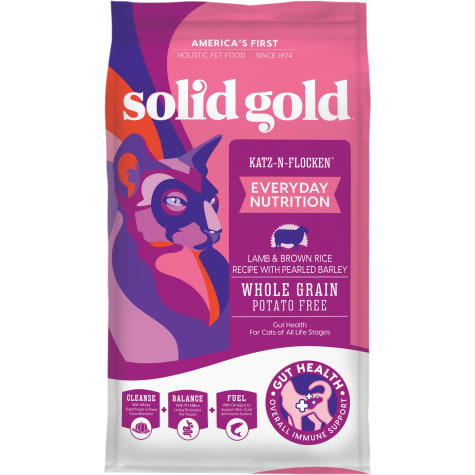 Solid Gold Katz-N-Flocken Lamb & Brown Rice & Pearled Barley All Life Stages Dry Cat Food