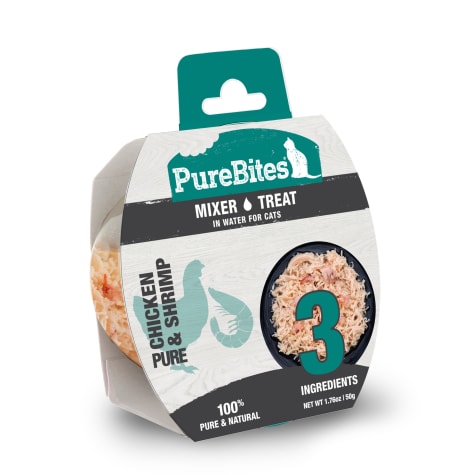 PureBites Mixers Chicken Breast & Wild Ocean Shrimp in Water Cat Food Toppers
