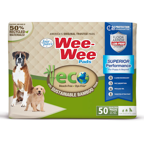 Wee-Wee Four Paws Superior Performance Eco Bamboo Dog Pee Pads