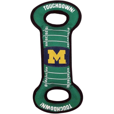 Pets First Michigan Wolverines NCAA Field Tug Dog Toy