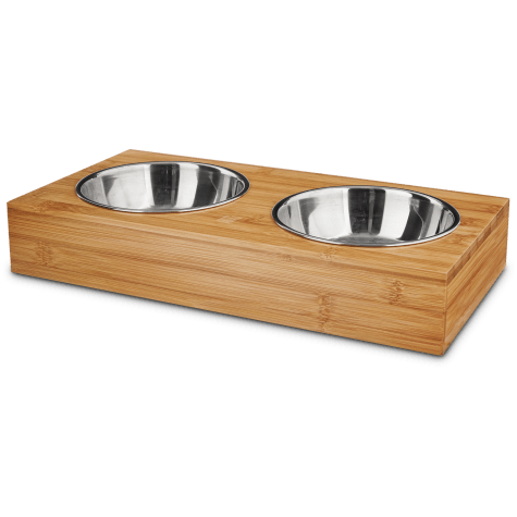 EveryYay Wood Double Diner for Dogs