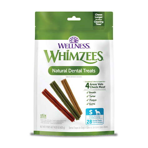 Whimzees by Wellness Stix Natural Grain Free Small Dental Chews for Dogs