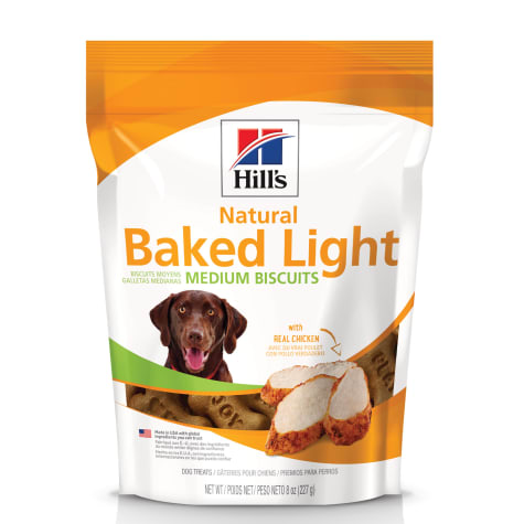 Hill's Natural Baked Light Biscuits with Real Chicken, Treats for Medium Dogs