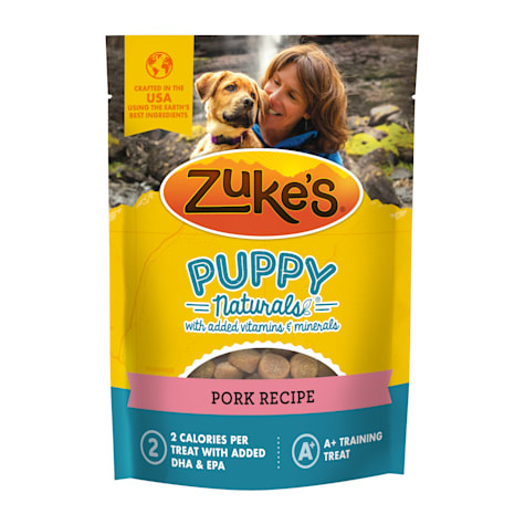 Zuke's Puppy Naturals Bag of Soft Puppy Treats for Training, Natural Dog Treats Bites with Pork Recipe