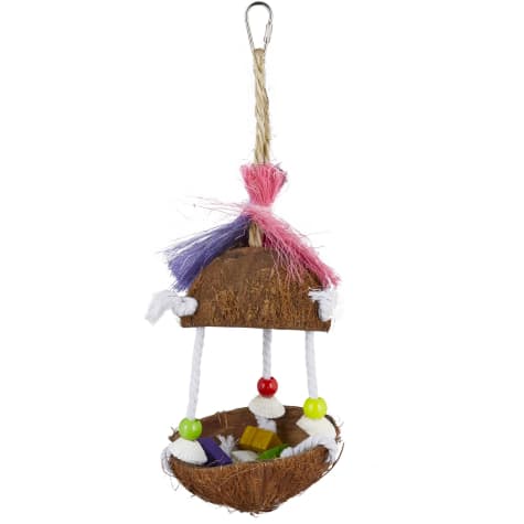 You & Me Tropical Teasers Tiki Hut Bird Toy