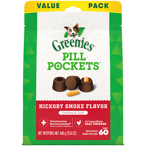 Greenies Pill Pockets Capsule Size Hickory Smoke for Large Dog Treats