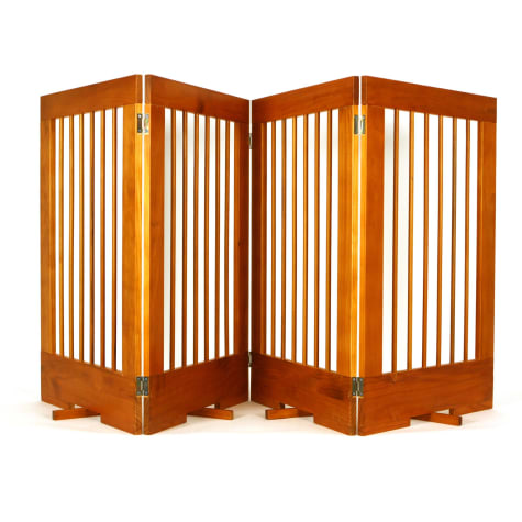 Cardinal Gates Oak 4-Panel Freestanding Pet Gate