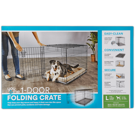 you and me 1 door folding crate medium