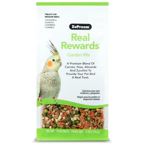 ZuPreem Real Rewards Garden Mix Treats for Medium Birds