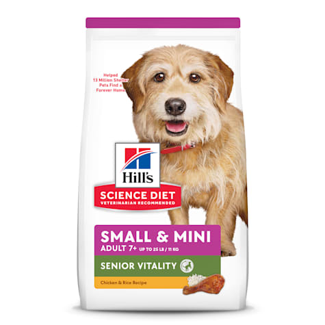 Hill's Science Diet Adult 7+ Senior Vitality Small & Mini Chicken & Rice Recipe Dry Dog Food