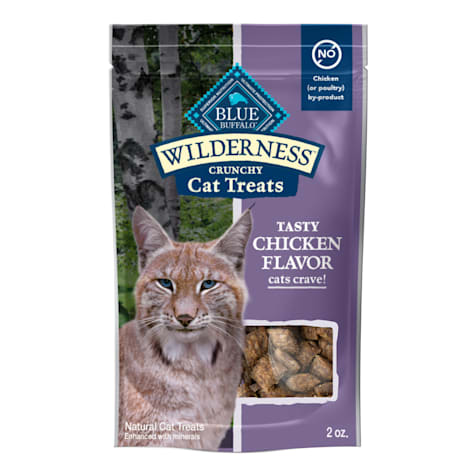 Blue Buffalo Wilderness Made with Natural Ingredients, Tasty Chicken High Protein Crunchy Cat Treats