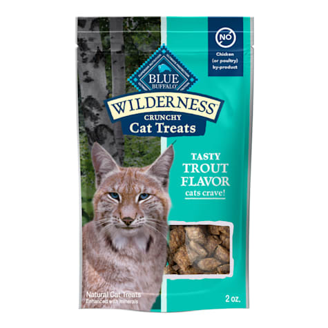 Blue Buffalo Wilderness Made with Natural Ingredients, Tasty Trout High Protein Crunchy Cat Treats