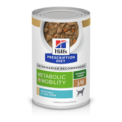 Hill's Prescription Diet Metabolic + Mobility, Weight + Joint Vegetable & Tuna Stew Canned Dog Food