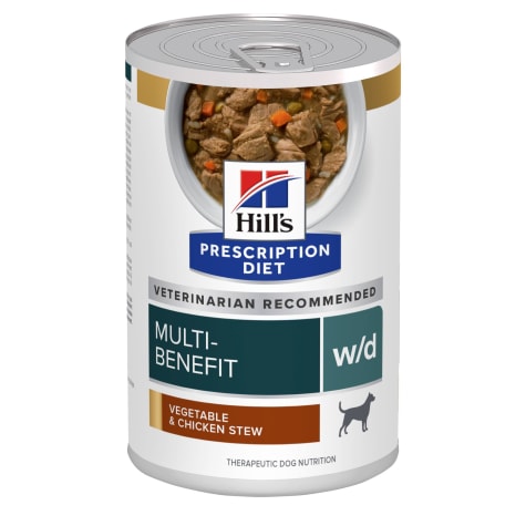 Hill's Prescription Diet w/d Multi-Benefit Vegetable & Chicken Stew Canned Dog Food