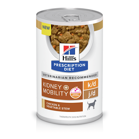 Hill's Prescription Diet k/d Kidney Care + Mobility Chicken & Vegetable Stew Flavor Canned Dog Food