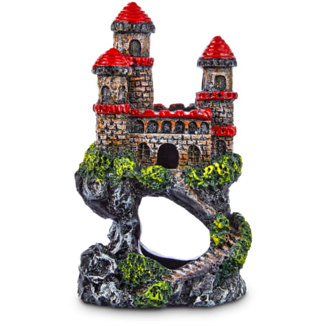 Imagitarium Lofty Red Castle Aquarium Ornament