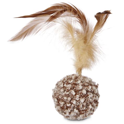 Leaps & Bounds Ball with Feather Cat Toy