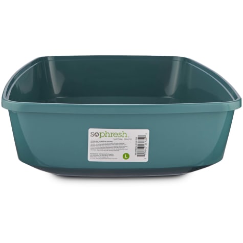 So Phresh Royal Teal Open Cat Litter Box, Large 