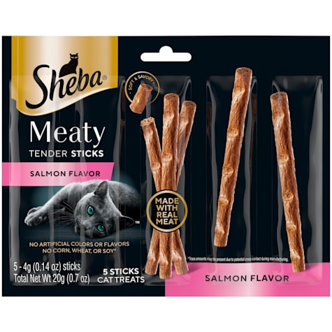 Sheba Meaty Tender Sticks Cat Treats With Salmon Flavor