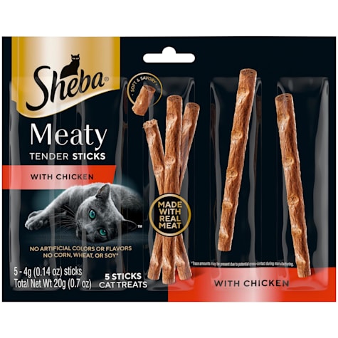 Sheba Meaty Tender Sticks Soft Cat Treats With Chicken