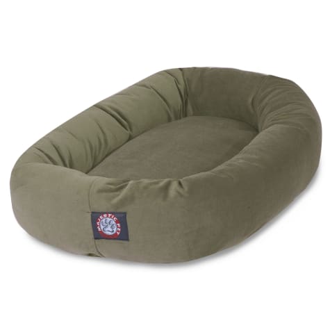 Majestic Pet Sage Suede Bagel Dog Bed