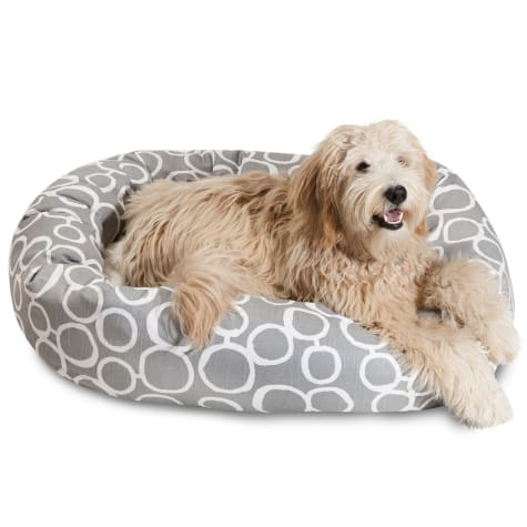 Majestic Pet Fusion Gray Sherpa Bagel Dog Bed