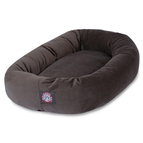 Majestic Pet Chocolate Suede Bagel Dog Bed