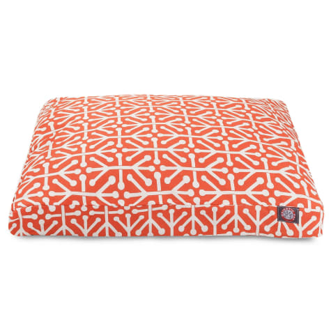 Majestic Pet Orange Aruba Shredded Memory Foam Rectangle Dog Bed
