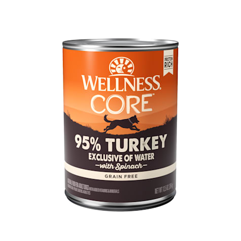 Wellness CORE 95% Natural Wet Grain Free Turkey & Spinach Dog Food