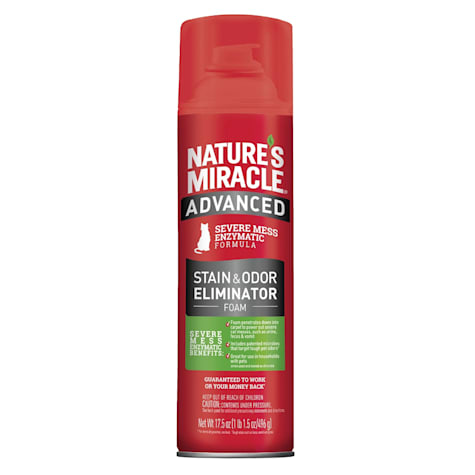 Nature's Miracle Advanced Stain and Odor Eliminator Foam For Severe Cat Messes Aerosol