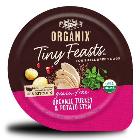 Castor & Pollux Organix Tiny Feasts Grain Free Organic Turkey & Potato Stew Wet Dog Food