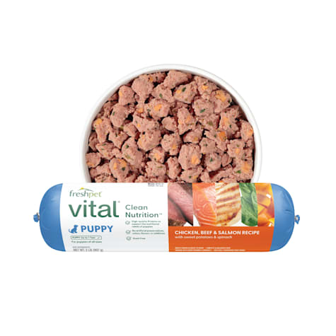 Freshpet Vital Grain Free Chicken, Beef, & Salmon Recipe Roll Fresh Puppy Food