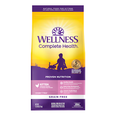 Wellness Complete Health Natural Grain Free Deboned Chicken & Chicken Meal Dry Kitten Food