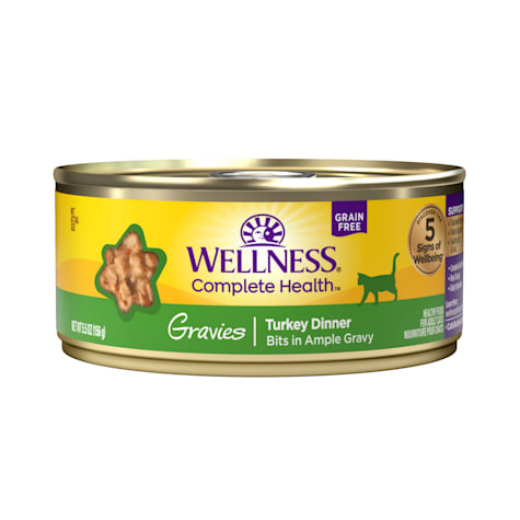 Wellness Complete Health Grain Free Gravies Turkey Dinner Wet Cat Food