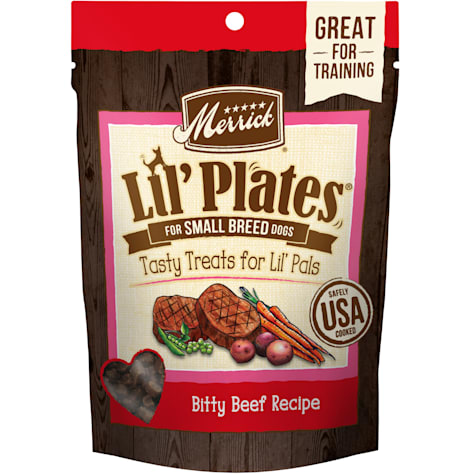 Merrick Lil' Plates Grain Free Bitty Beef Small Breed Dry Dog Treats