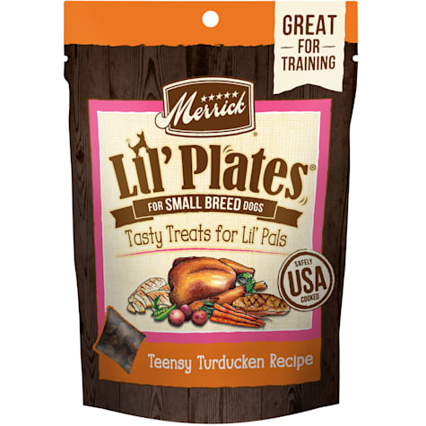 Merrick Lil' Plates Grain Free Teensy Turducken Natural Training Treats for Small Dogs