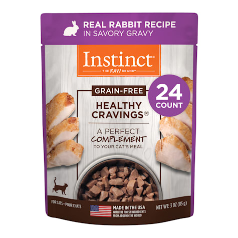 Instinct Healthy Cravings Grain Free Real Rabbit Recipe Natural Wet Cat Food Topper