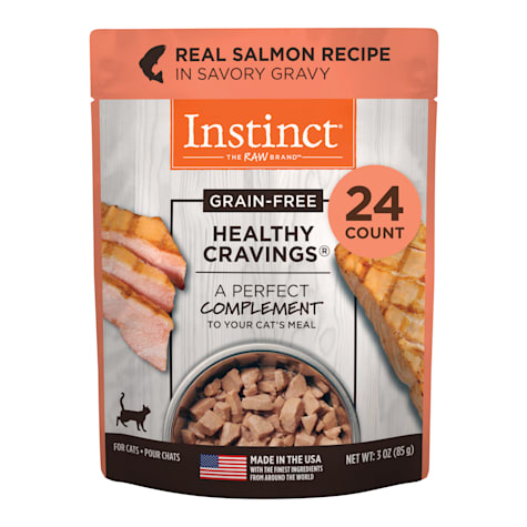 Instinct Healthy Cravings Grain Free Real Salmon Recipe Natural Wet Cat Food Topper