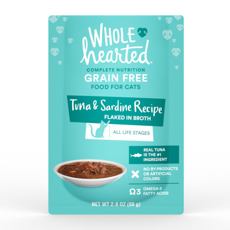 WholeHearted Grain Free Tuna & Sardine Recipe Flaked in Broth Wet Cat Food