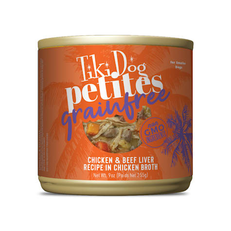 Tiki Dog Petites Grain Free Chicken & Beef Wet Dog Food Cans
