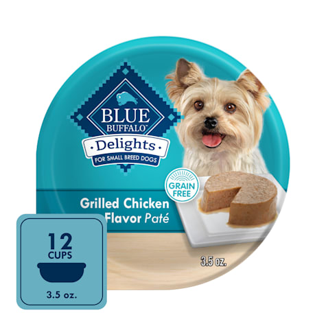 Blue Buffalo Delights Pate Style Grilled Chicken Flavor in Savory Juice Adult Small Breed Wet Dog Food