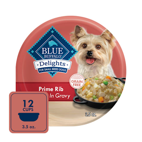 Blue Buffalo Delights Prime Rib Flavor in Gravy Small Breed Natural Wet Dog Food