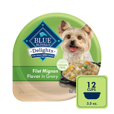 Blue Buffalo Delights Filet Mignon Flavor in Gravy Small Breed Natural Wet Dog Food