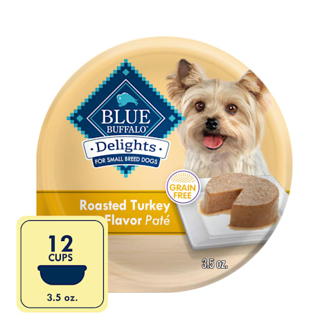 Blue Buffalo Delights Roasted Turkey Pate Small Breed Natural Wet Dog Food