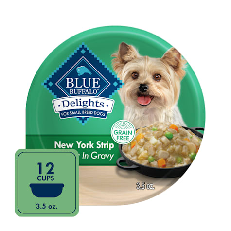 Blue Buffalo Delights NY Strip Flavor in Gravy Small Breed Natural Wet Dog Food