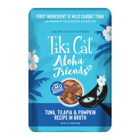 Tiki Cat Aloha Friends Tuna Tilapia & Pumpkin Wet Cat Food Pouch