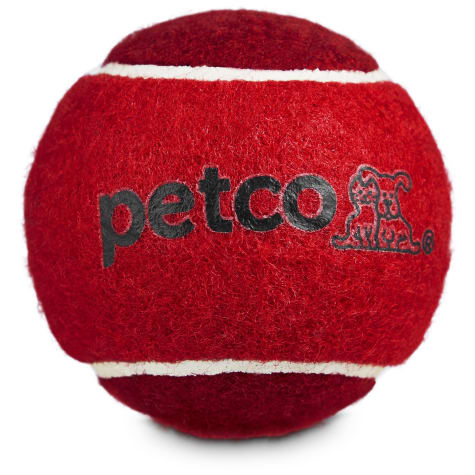 Petco Tennis Ball Dog Toy in Red
