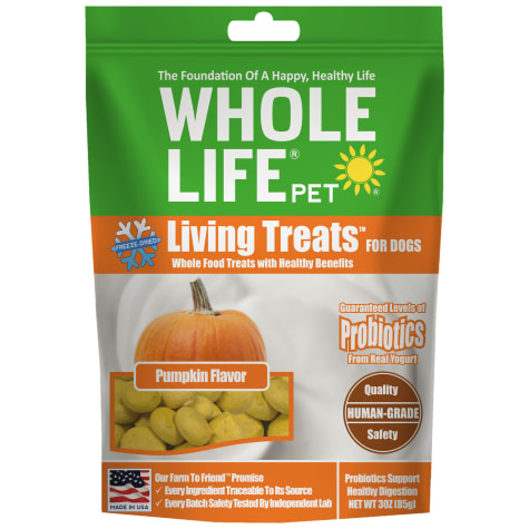 Whole Life Pet Living Treats USA Freeze Dried Pumpkin Treats for Dogs