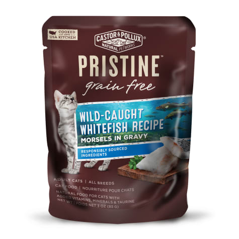 Castor & Pollux Pristine Grain Free Wild-Caught Whitefish Recipe Wet Cat Food Pouches